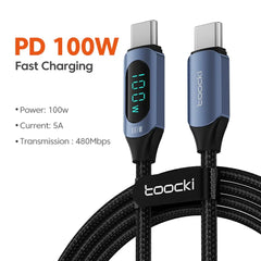 USB-C Fast Charging Cable Toocki 100W