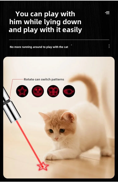 Three colors, multifunctional laser pen, infrared pattern, cat walking, cat teasing stick, pet supplies, cat teasing toys