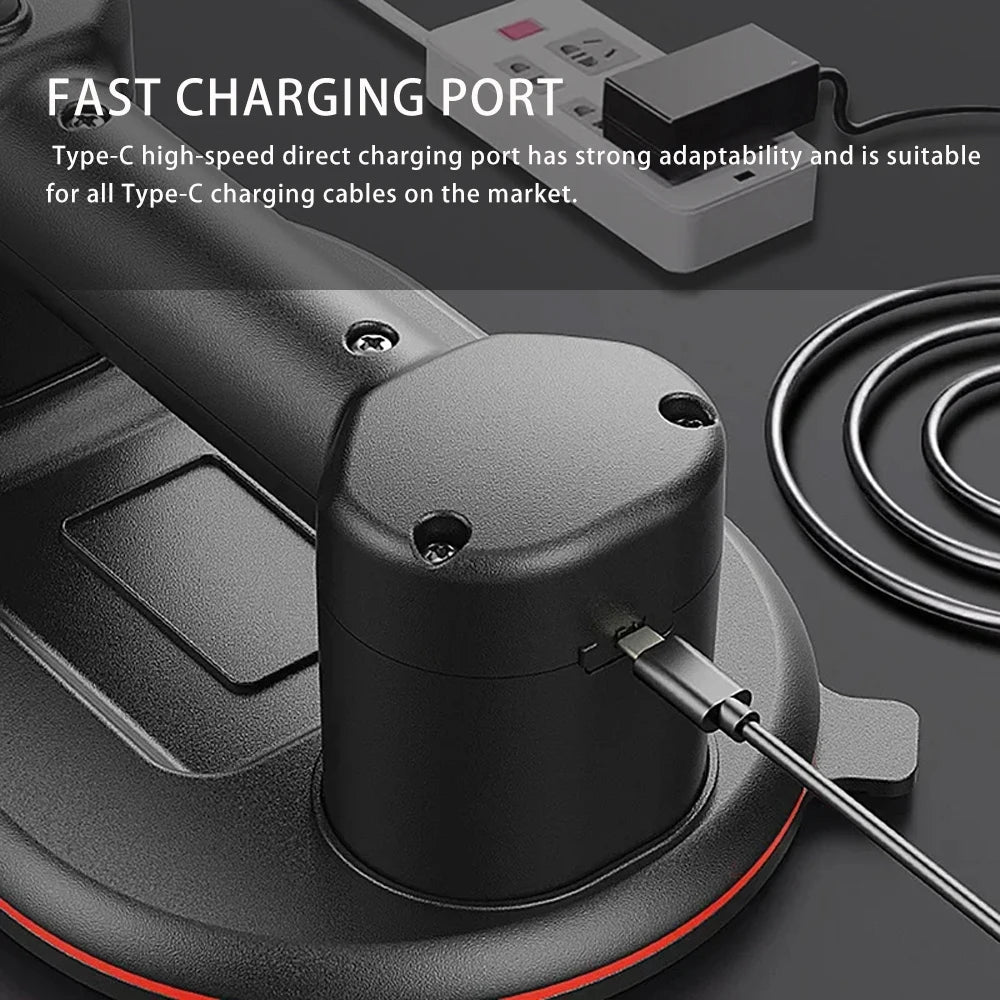 Electric Vacuum Suction Cup 300KG Load Heavy Duty Granite Tile Glass Lifter & Intelligent Display Industrial Grade