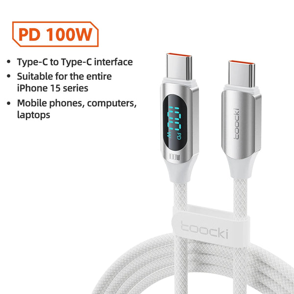 USB-C Fast Charging Cable Toocki 100W