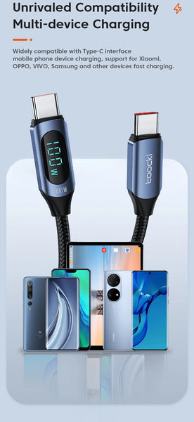 USB-C Fast Charging Cable Toocki 100W
