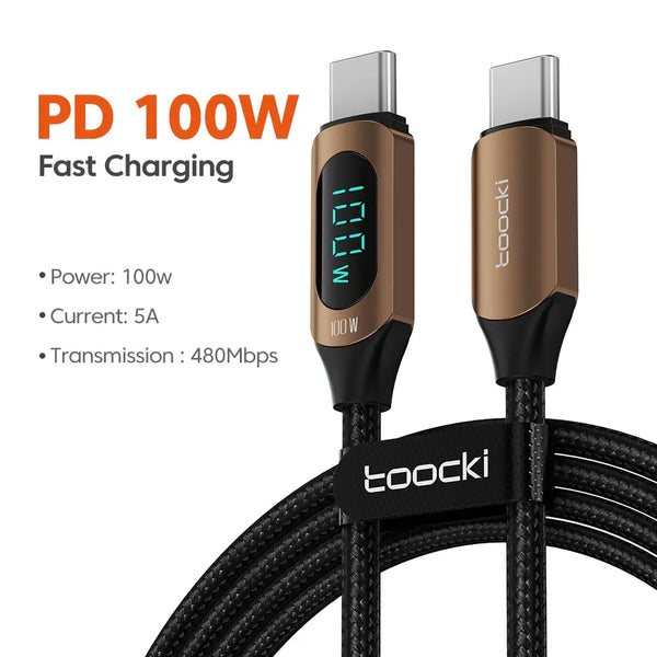 USB-C Fast Charging Cable Toocki 100W