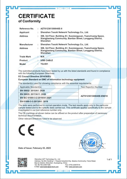 USB-C Fast Charging Cable Toocki 100W