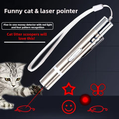 Three colors, multifunctional laser pen, infrared pattern, cat walking, cat teasing stick, pet supplies, cat teasing toys