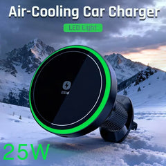 25W Qi2.2 MagSafe Wireless Charger with Air-Cooling Fan – iPhone 17–12 Pro Max