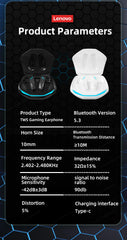 Lenovo GM2 Pro Bluetooth 5.3 Wireless Gaming Earbuds