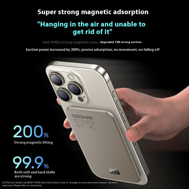 Magnetic Power Bank 5000mAh - Slim, Fast & Wireless