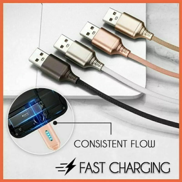 Auto Cut-off Fast Charging Nylon Cable