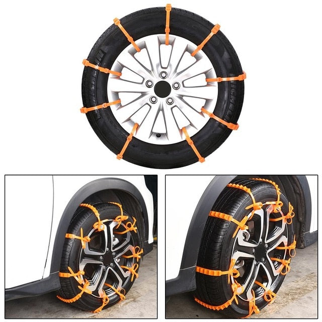 Kritne Anti-skid Wheel Chains,Tire Chains,10pcs Reusable Auto Car
