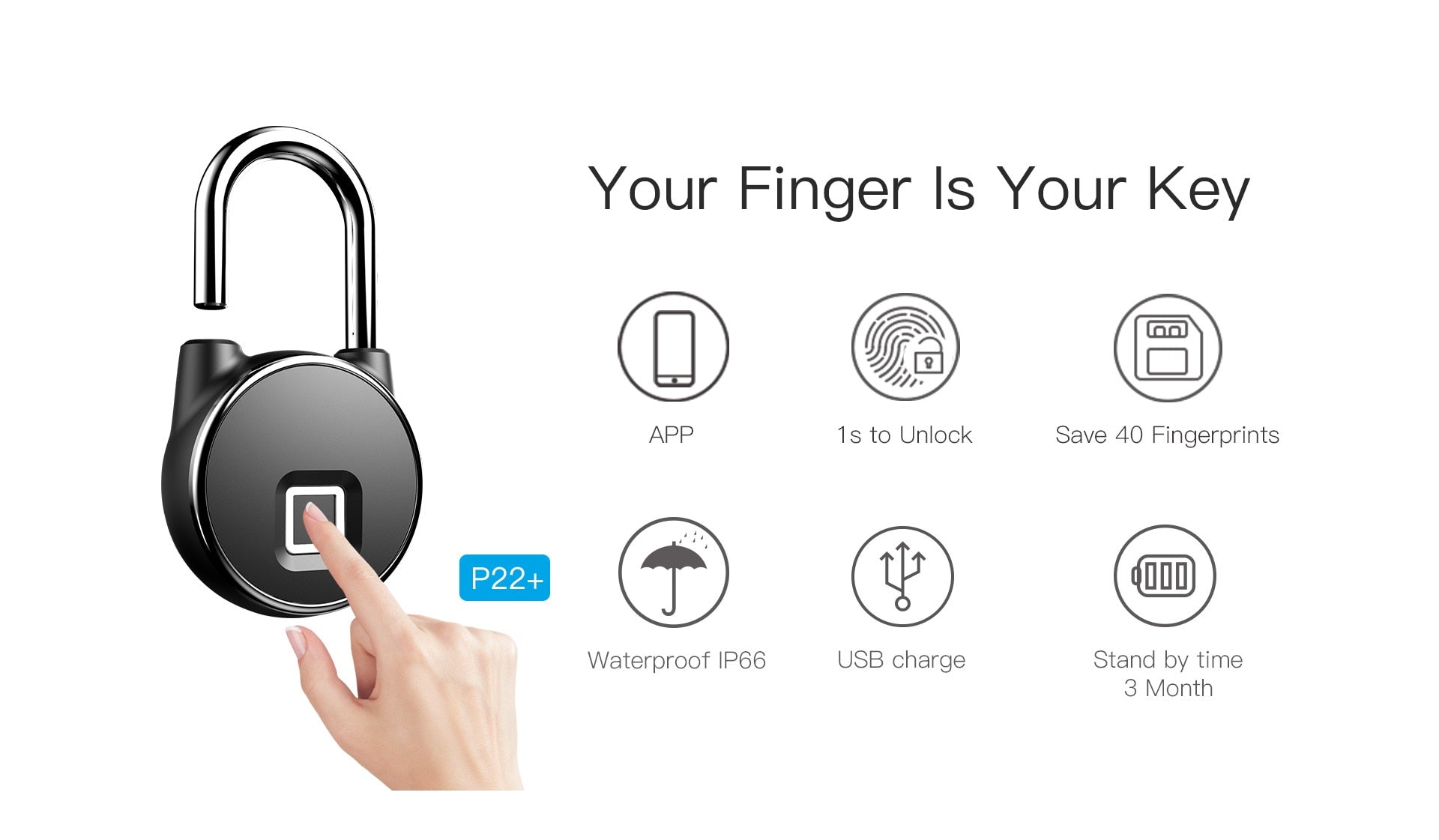 FingerLock® - Portable bluetooth Smart Lock