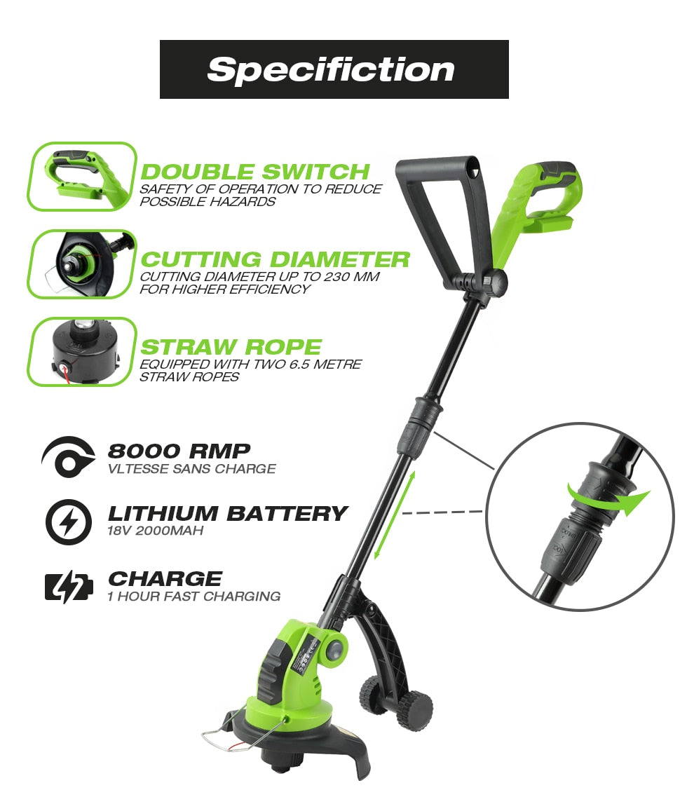 GrassTrim® - Cordless Grass Trimmer