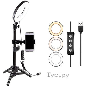 SelfieRing6® - 6" Selfie Ring Light LED Studio Photography Tripod