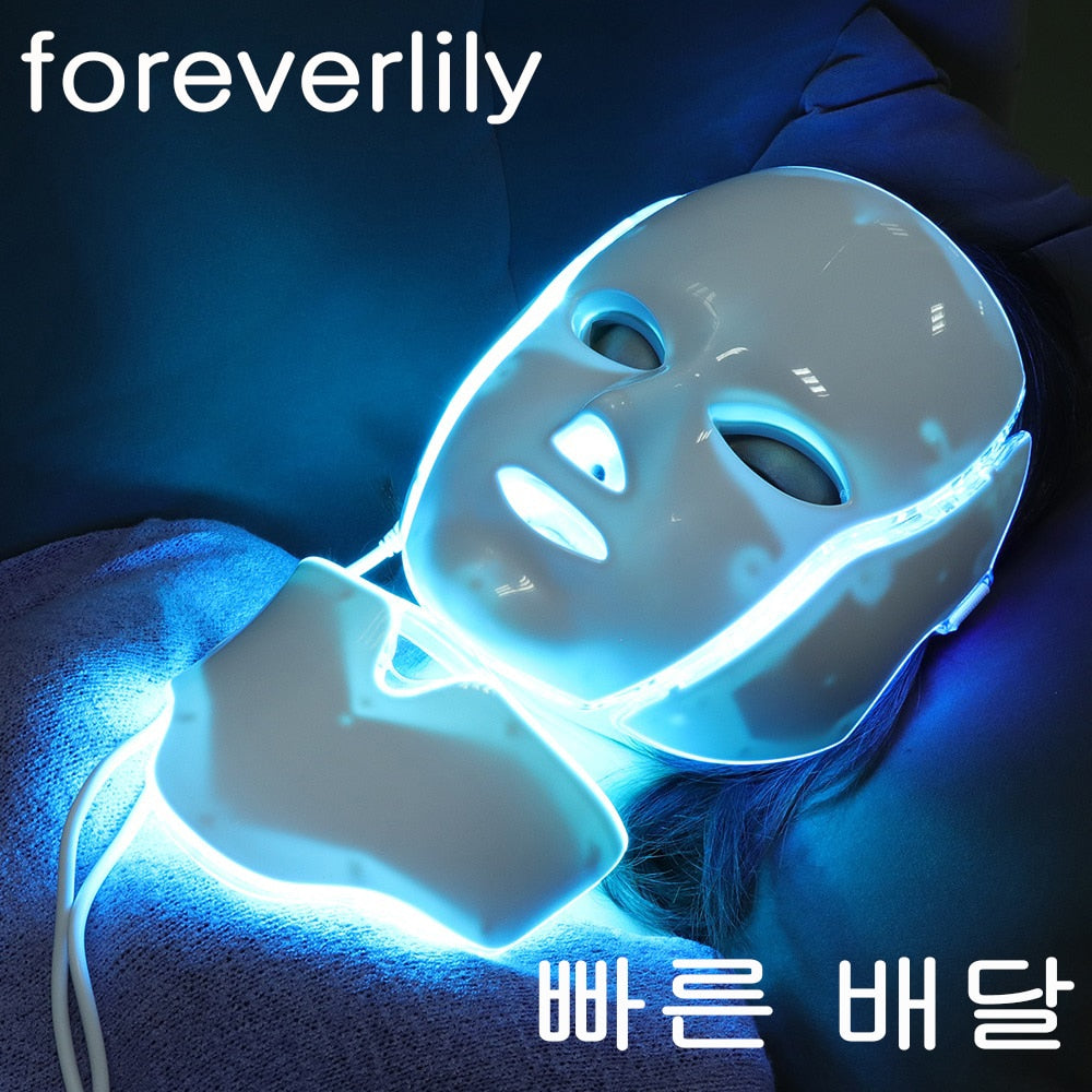 LightTherapy® - 7 Colors Light LED Facial Mask With Neck Skin Rejuvenation