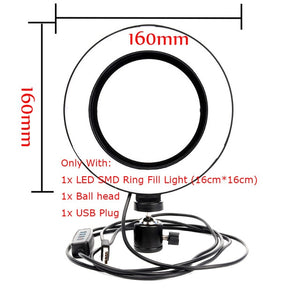 SelfieRing14® - LED Ring Light Photo Studio Camera Light Photography Dimmable Video light for Youtube Makeup Selfie with Tripod Phone Holder