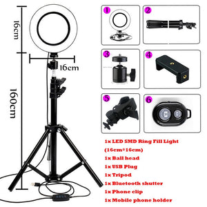 SelfieRing14® - LED Ring Light Photo Studio Camera Light Photography Dimmable Video light for Youtube Makeup Selfie with Tripod Phone Holder