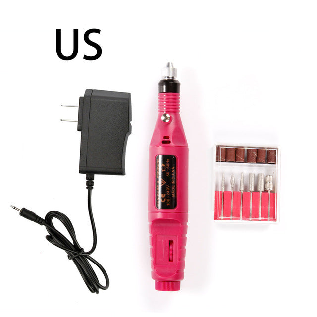 Manicur® - Nail Electric Apparatus for Manicure Milling Drill Bit Set Pedicure Machine EU/US Plug Gel Remover Nail Polishing Cutters Kit